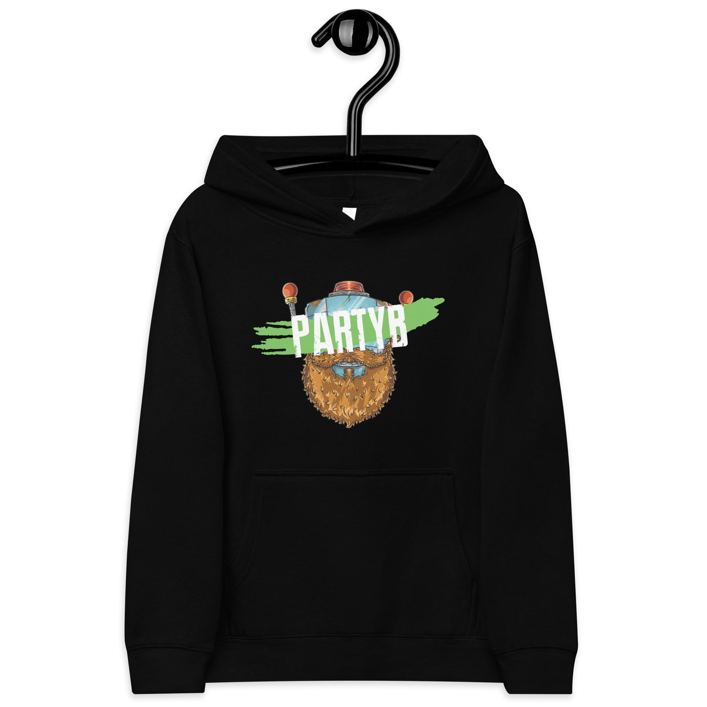 Green Logo Swipe Kids Hoodie