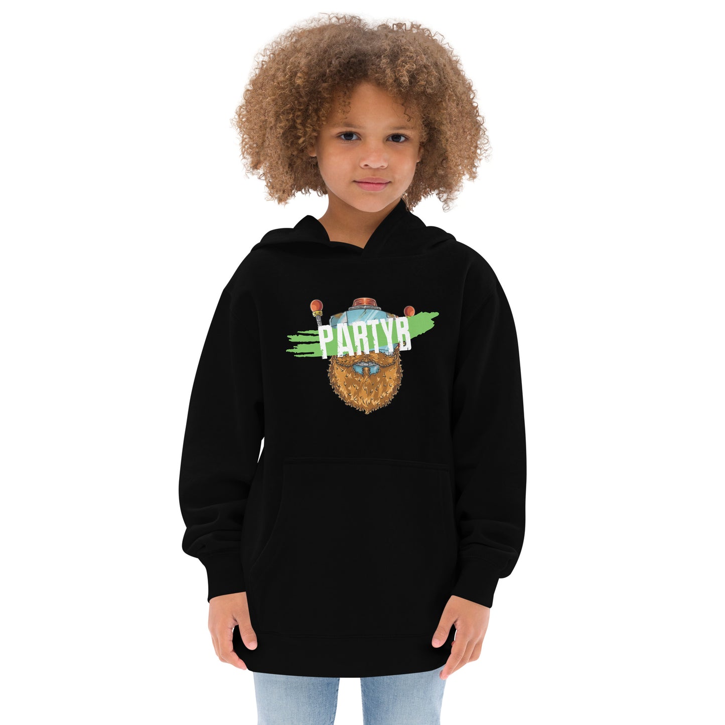 Green Logo Swipe Kids Hoodie