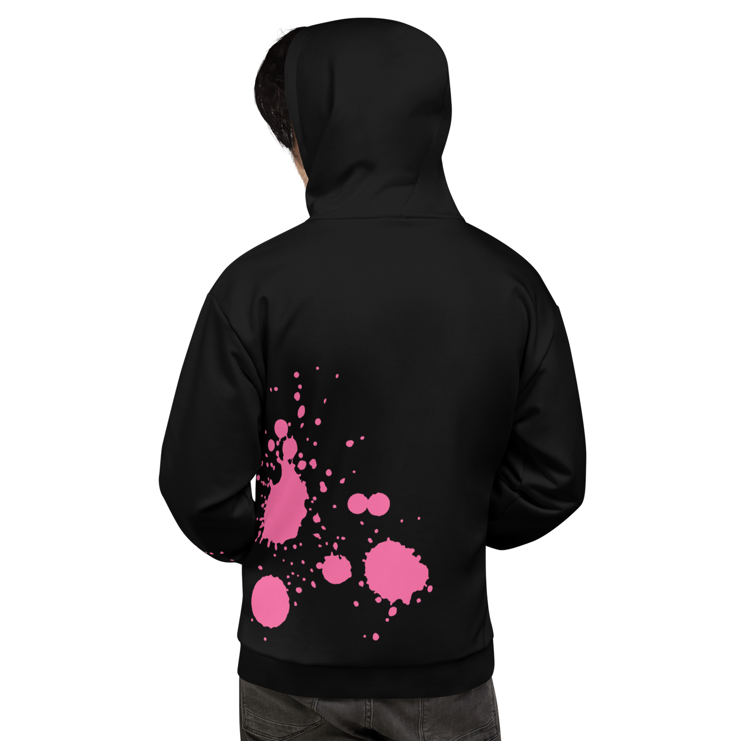 Pink Splatter Logo Swipe Hoodie