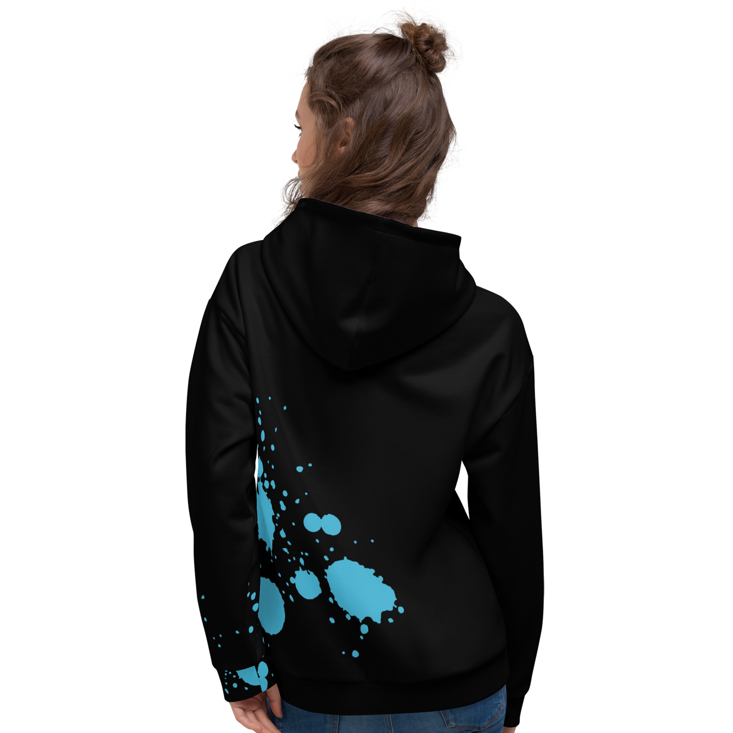 Blue Splatter Logo Swipe Hoodie