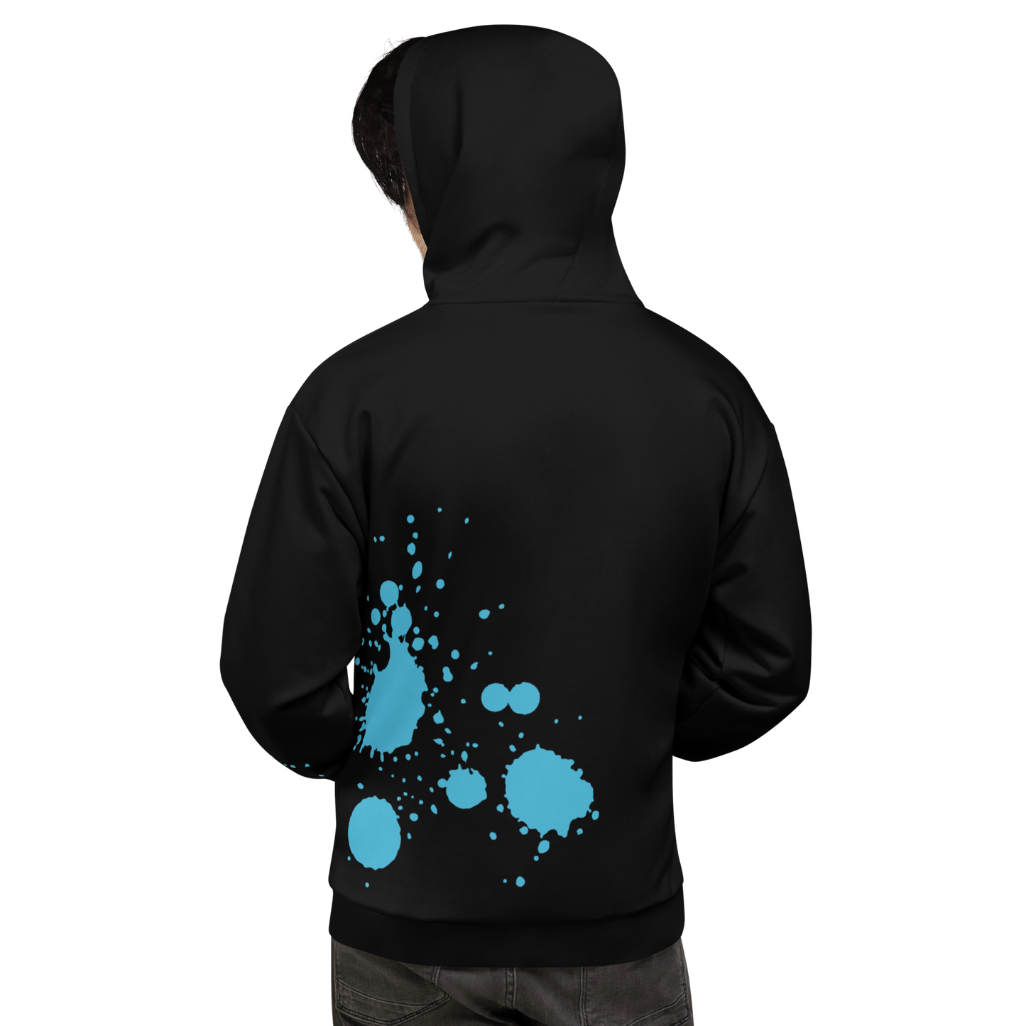 Blue Splatter Logo Swipe Hoodie