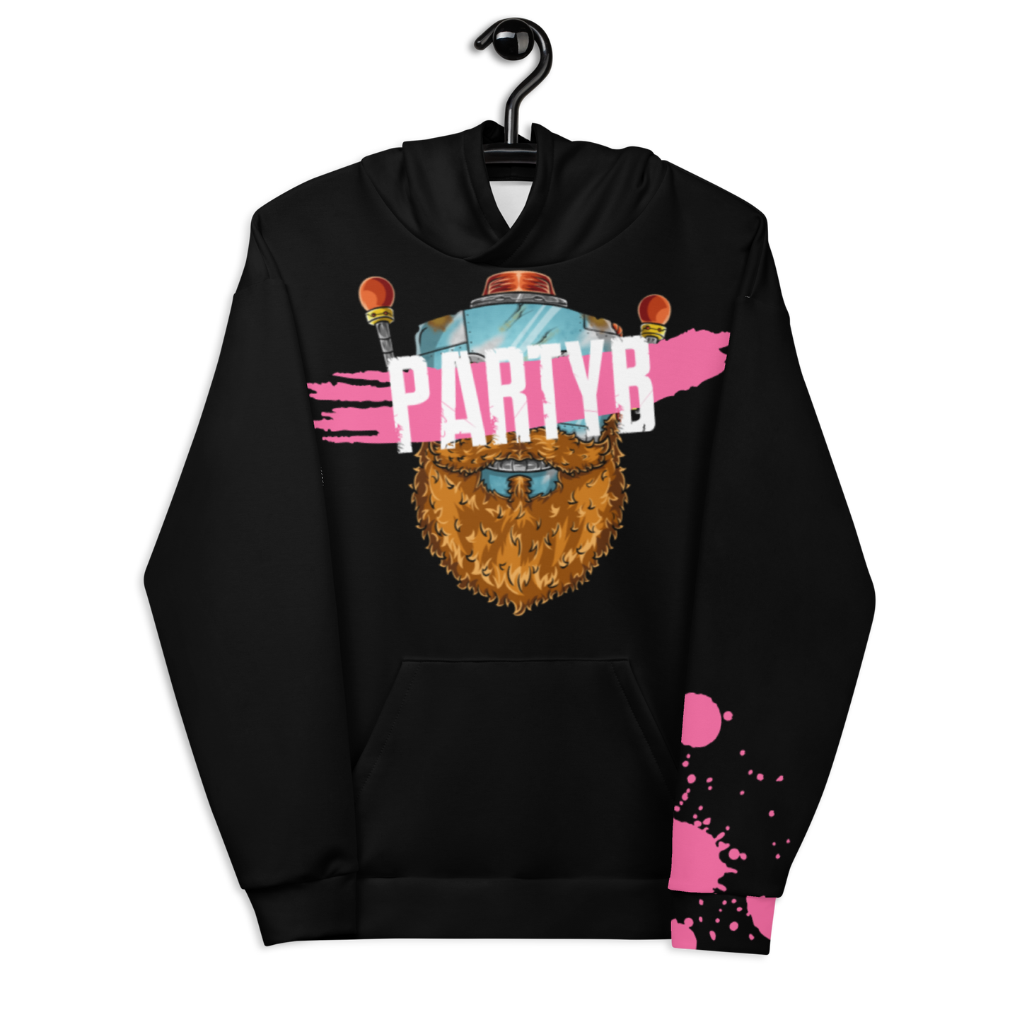 Pink Splatter Logo Swipe Hoodie