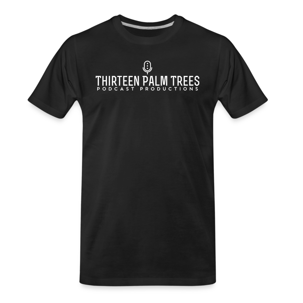 Thirteen Palm Trees Tee - White Logo - black