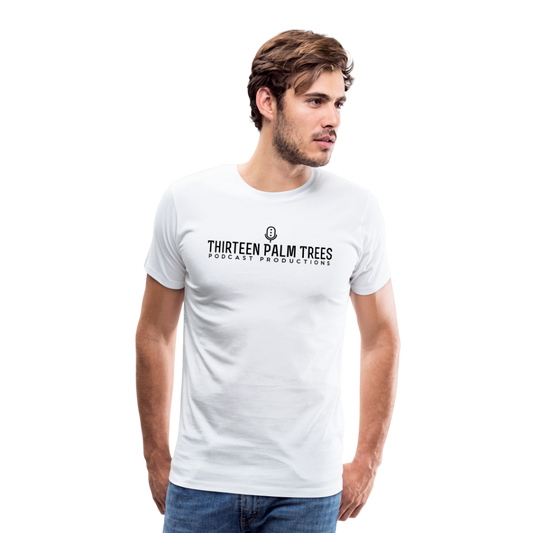 Thirteen Palm Trees Tee - Black Logo - white