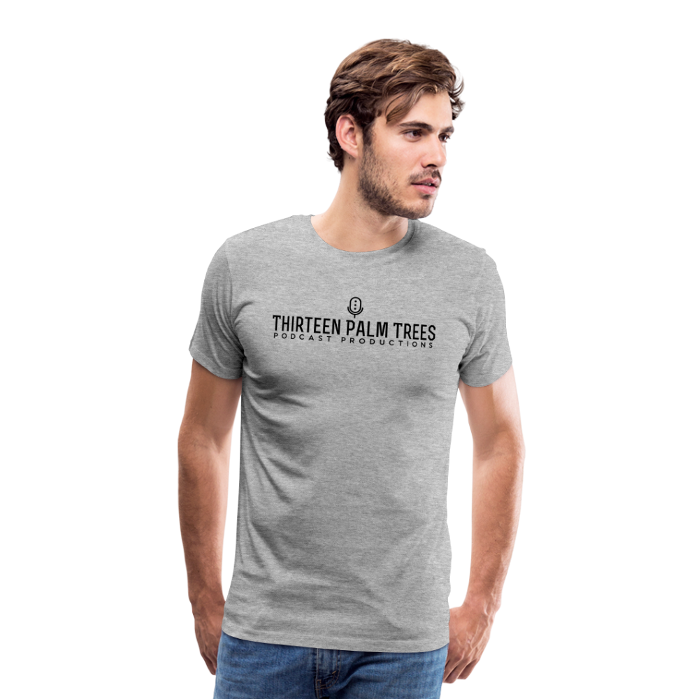 Thirteen Palm Trees Tee - Black Logo - heather gray