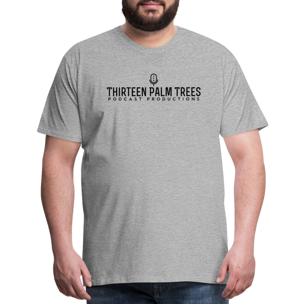 Thirteen Palm Trees Tee - Black Logo - heather gray