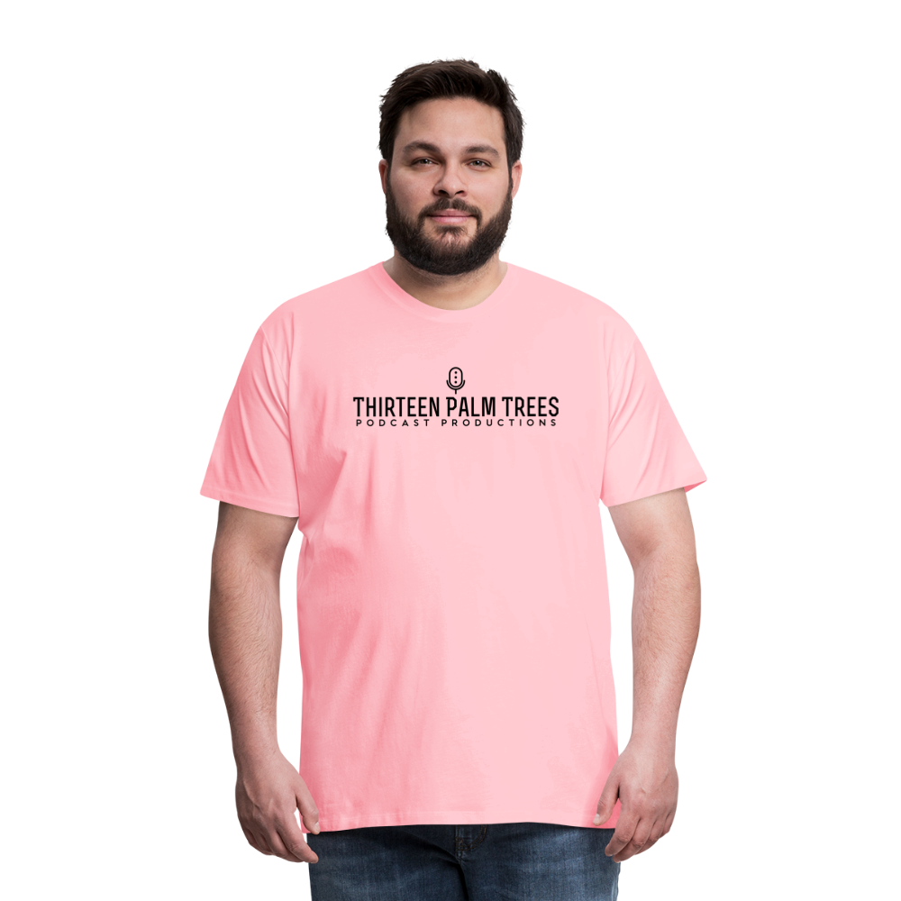 Thirteen Palm Trees Tee - Black Logo - pink