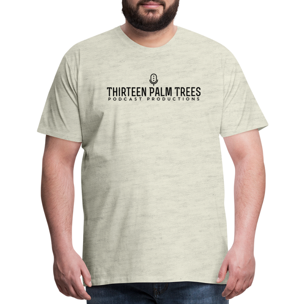 Thirteen Palm Trees Tee - Black Logo - heather oatmeal