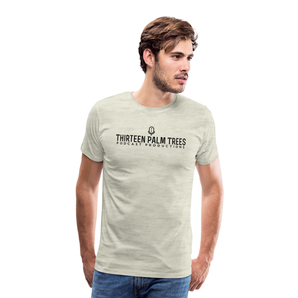 Thirteen Palm Trees Tee - Black Logo - heather oatmeal