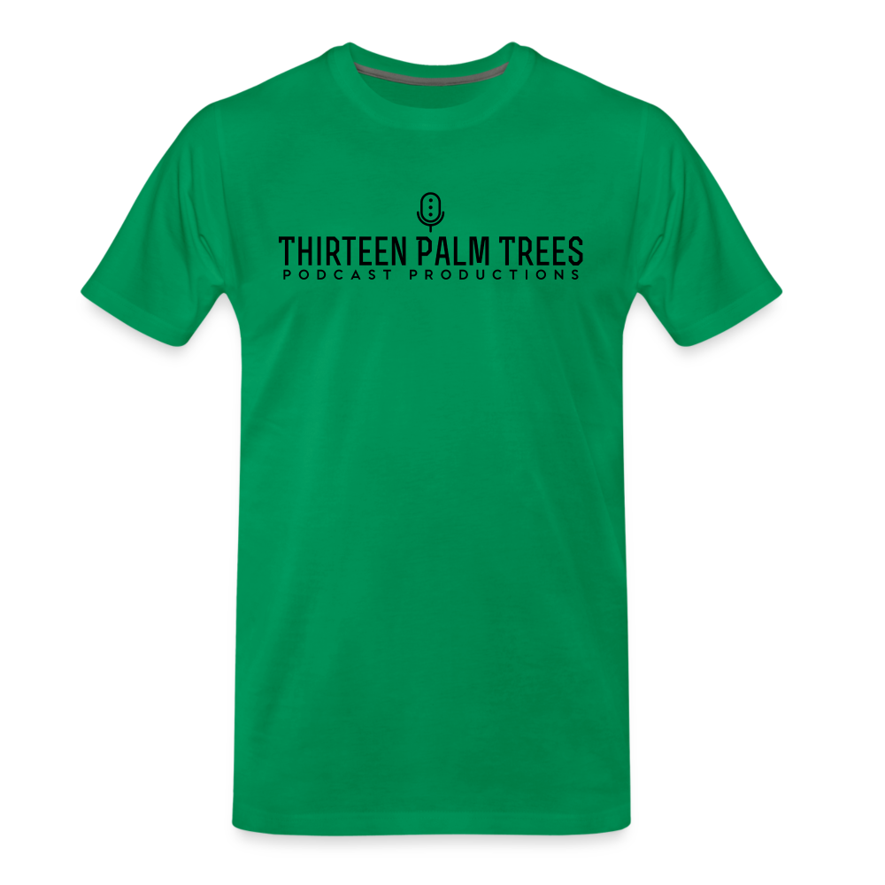 Thirteen Palm Trees Tee - Black Logo - kelly green