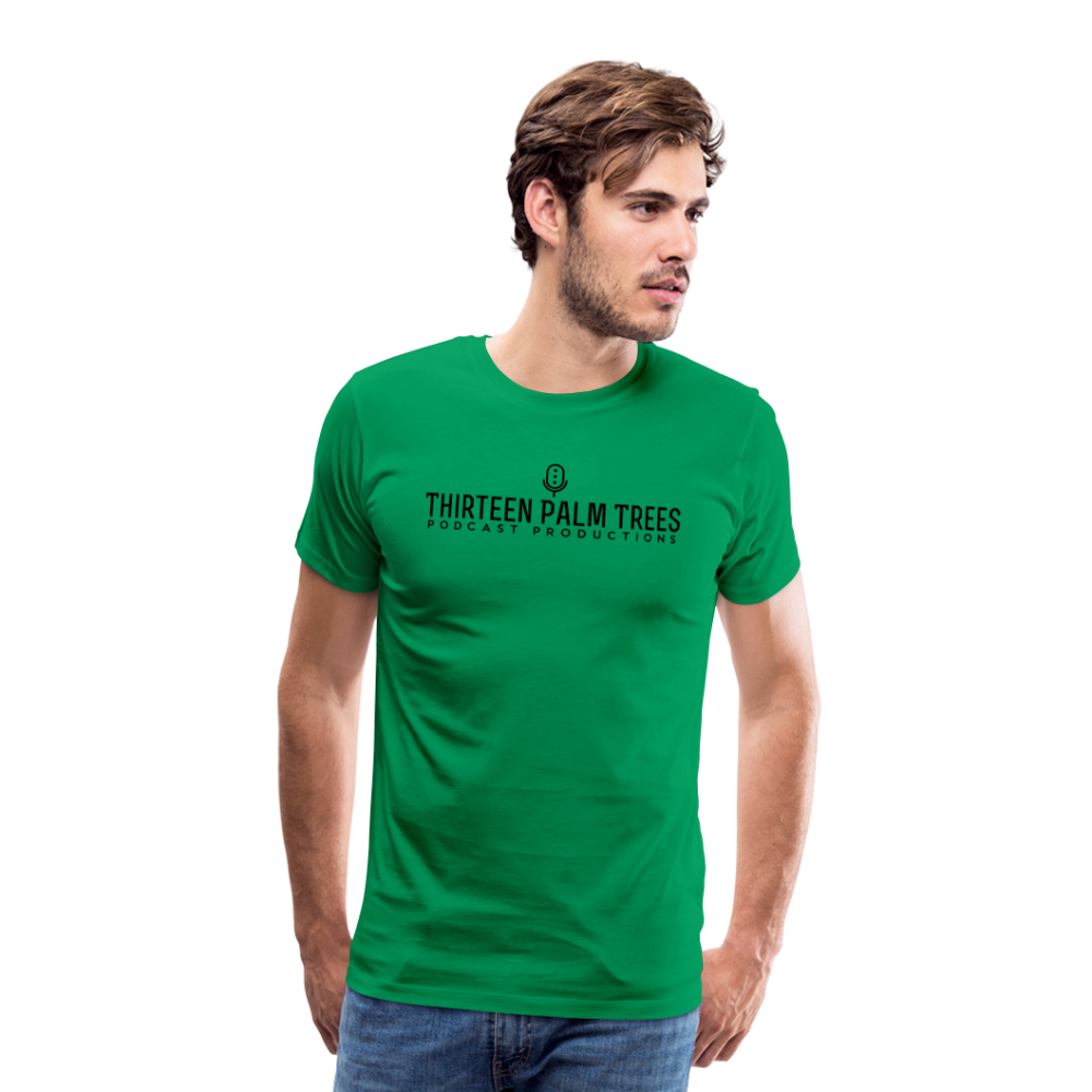 Thirteen Palm Trees Tee - Black Logo - kelly green