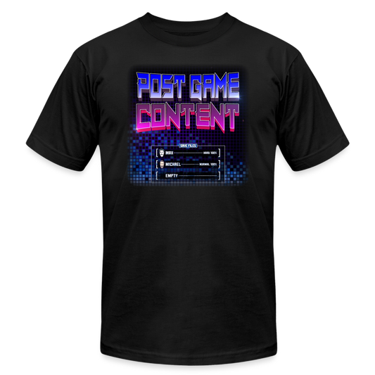 Post Game Content Cover Art Tee - black