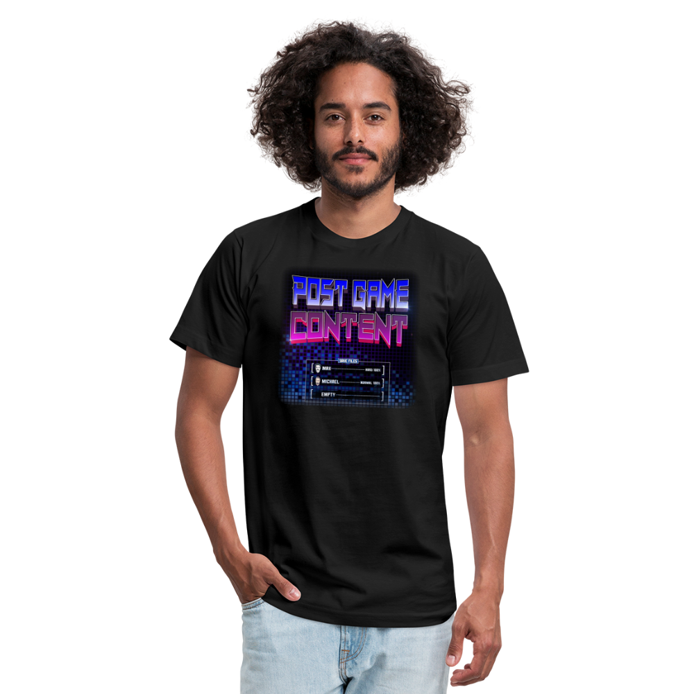 Post Game Content Cover Art Tee - black