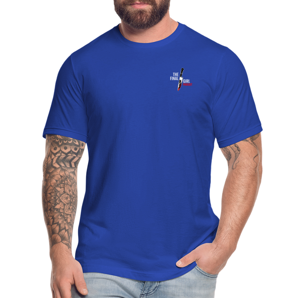 Final Girl Podcast Knife Chase Tee - royal blue