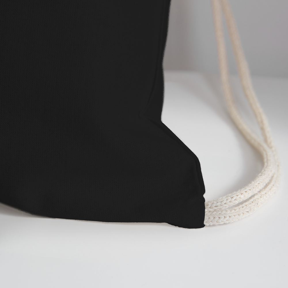 The 3 Essentials Cotton Drawstring Bag - black